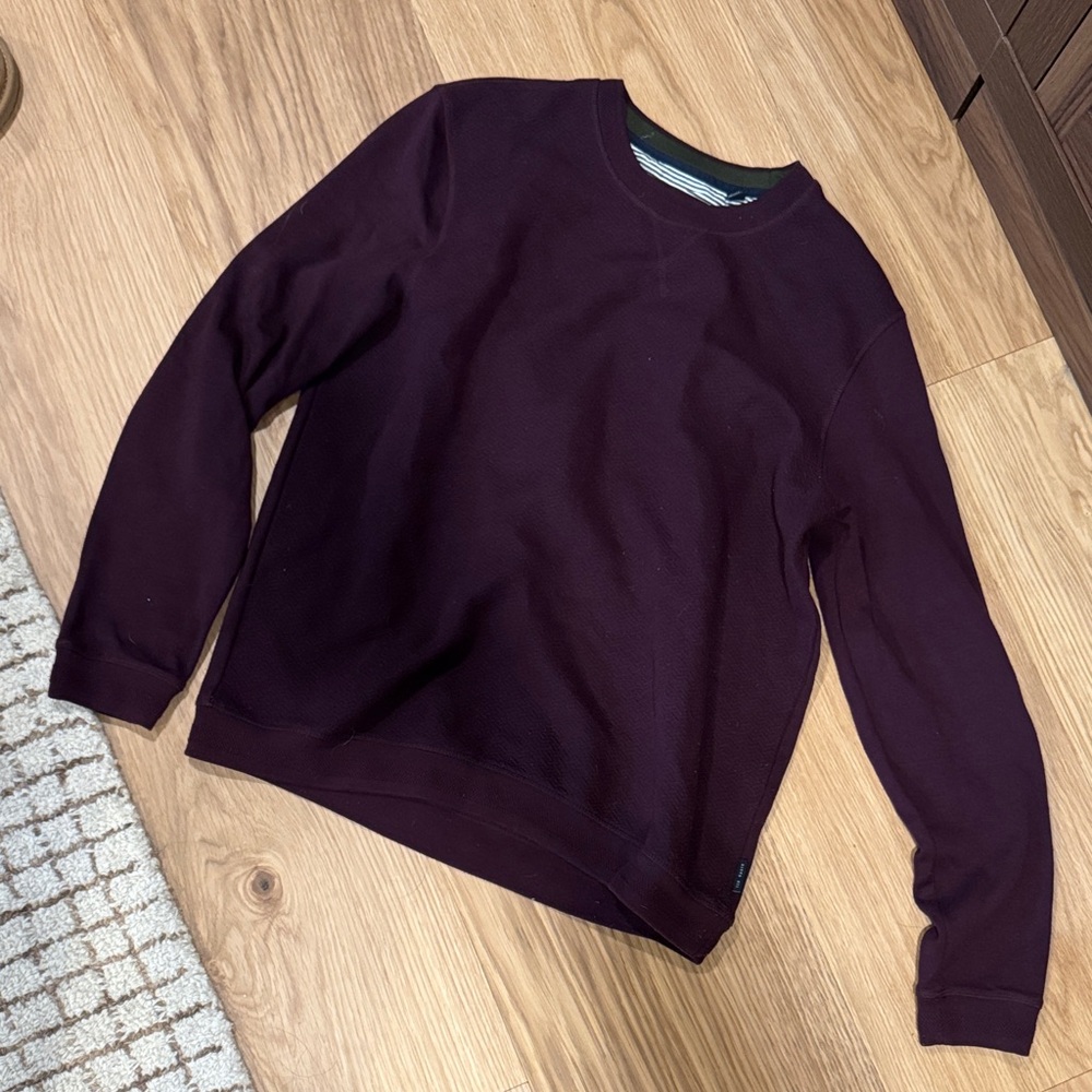 Ted Baker Deep Burgundy Crewneck Sweater